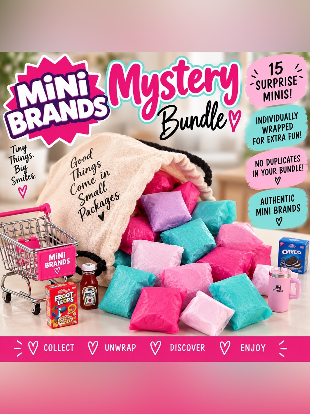 Mini Brands Mystery Bundle 15 Surprise Minis
Individually Wrapped No Duplicates